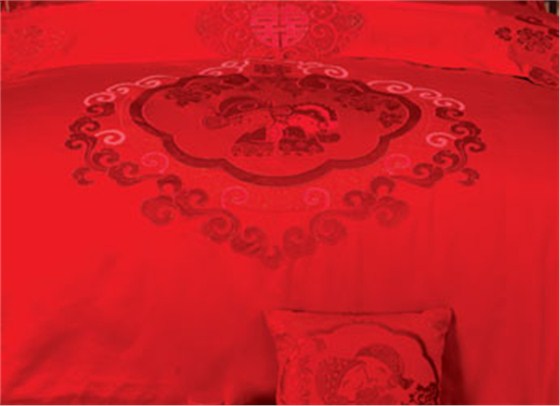 SC3091一世情緣(高精密刺繡床蓋九件套)